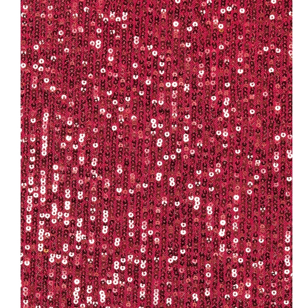 Michael Costello x Revolve Sequin Long-Sleeve Burgundy Gown— Worn Once; Size L; - Picture 7 of 7
